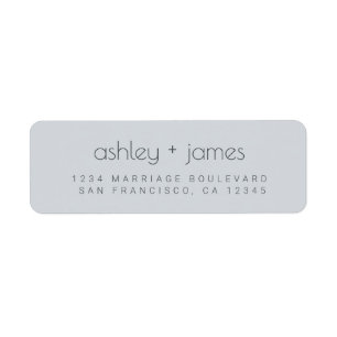 Elegant Simple Pastel Blue Wedding Return Address Label