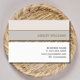 Elegant Simple Pastel Consultant  Mini Business Card