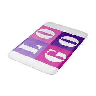 Elegant Simple Personalised Wedding Custom Idea  Bath Mat