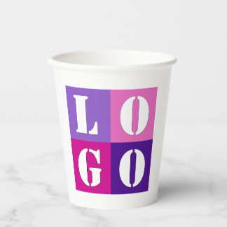 Elegant Simple Personalised Wedding Custom Idea  Paper Cups