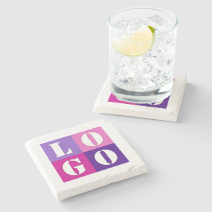 Elegant Simple Personalised Wedding Custom Idea Stone Coaster