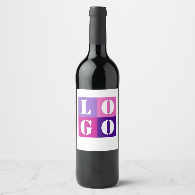 Elegant Simple Personalised Wedding Custom Idea  Wine Label (Front)