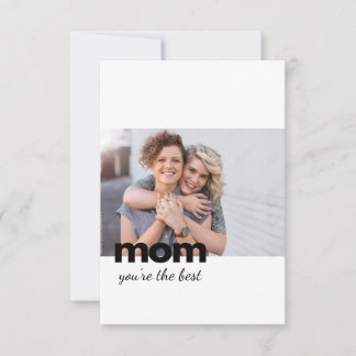 elegant simple photo mothers day card
