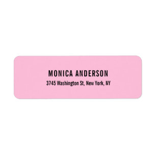 Elegant Simple Pink Unique Original Professional Return Address Label
