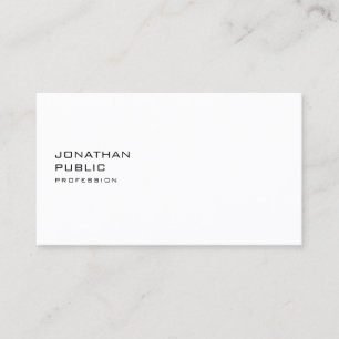 Elegant Simple Plain Professional Modern Minimal Business Card