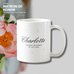 Elegant Simple Pretty Blush Matron Maid of Honour Coffee Mug
