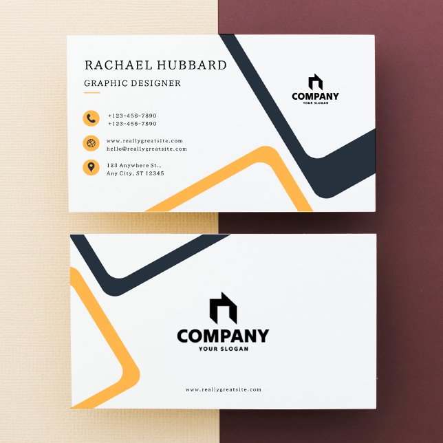 Elegant Simple Professional Black , Custom logo  Business Card (Creator Uploaded)