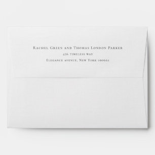 Elegant Simple Return Address Wedding Envelope