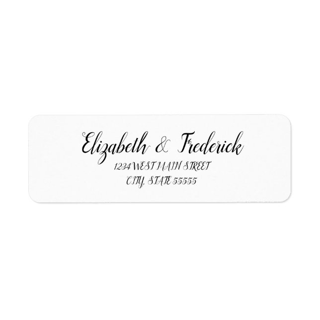 Elegant Simple Return Label Return Address Label (Front)