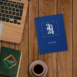 Elegant Simple Royal blue monthly Planner<br><div class="desc">Simple Elegant Royal Blue Minimalist Planner is perfect for everyday uses, office workers, event planners, or for any professional as well as personal usage. Its design is sleek, minimal, simple, elegant, and modern, and perfect corporate look. comes with a customisable year and name, a perfect way to personalise it. This...</div>