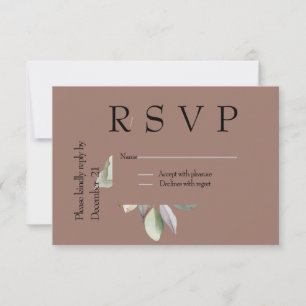 Elegant simple  RSVP card