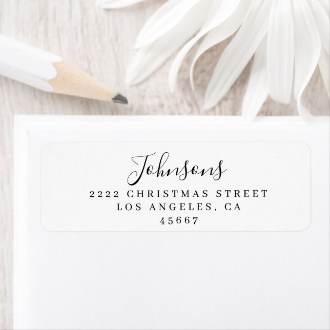 Elegant Simple Script Family Return Address Label (Insitu)