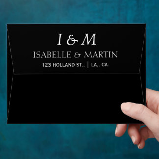 Elegant Simple Script Modern Wedding Classic Envelope
