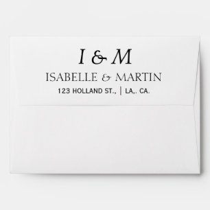 Elegant Simple Script Modern Wedding Envelope