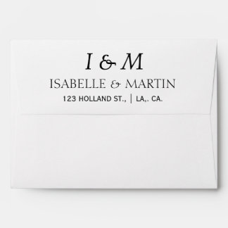 Elegant Simple Script Modern Wedding Envelope