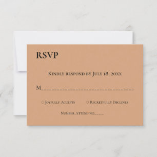 Elegant Simple Script Monogram Chic Modern Wedding RSVP Card