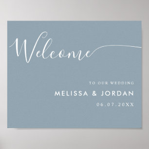 Elegant Simple Script Wedding Welcome Sign