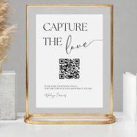 Elegant Simple Share Wedding Photos With QR Code