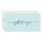 Elegant Simple Spa Teal Turquoise Gift Certificate