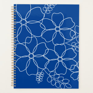 Elegant simple summer flowers pattern planner
