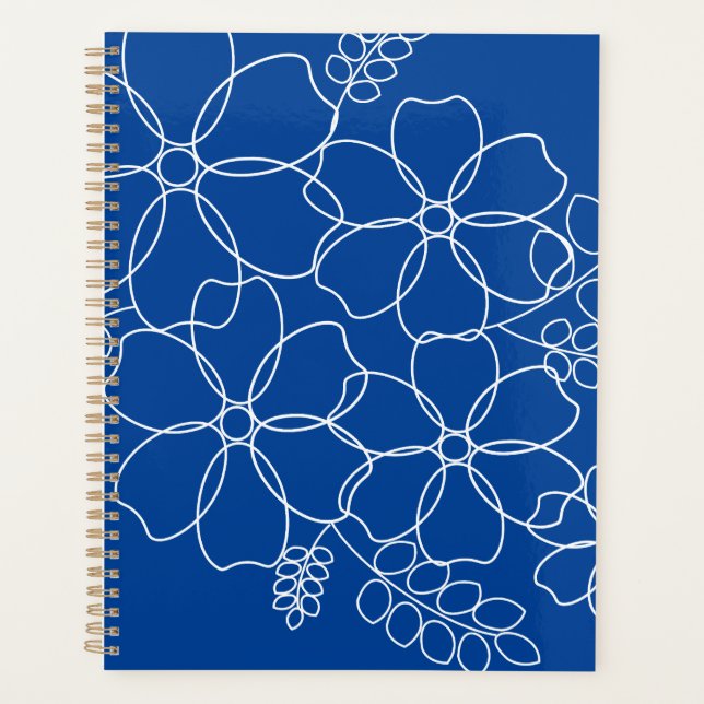 Elegant simple summer flowers pattern planner (Front)