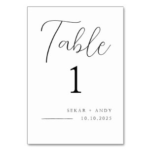 Elegant simple Table Card