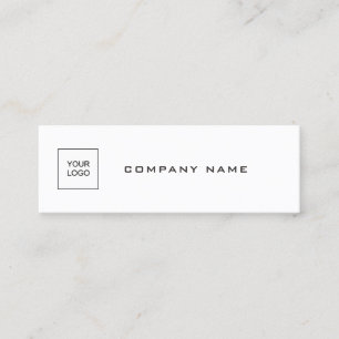 Elegant Simple Template Add Your Logo Company Chic Mini Business Card