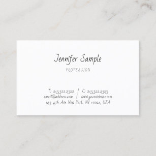 Elegant Simple Template Hand Script Professional Business Card