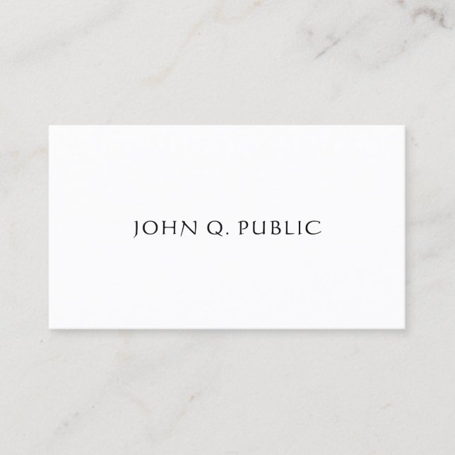 Elegant Simple Template Modern Minimalist Business Card (Front)
