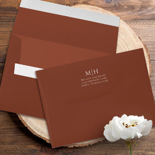 Elegant Simple Terracotta Minimalist Modern Envelope
