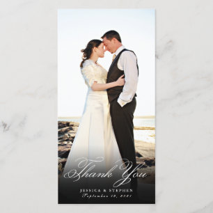 Elegant Simple Thank You 8x4 Vertical Photo Card