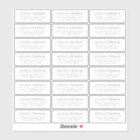 Elegant simple transparent return address label