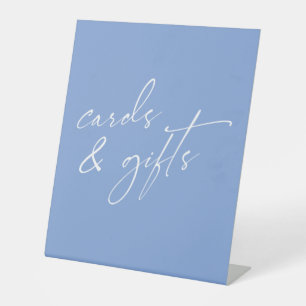 Elegant Simple Typography Cards & Gifts Periwinkle Pedestal Sign