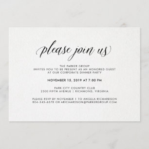 Elegant Simple Typography   Corporate Celebration Invitation