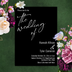 Elegant Simple Typography The Wedding Of Invitation