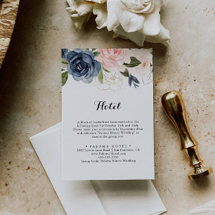 Elegant Simple Unique Winter Floral Hotel Enclosure Card