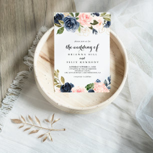Elegant Simple Unique Winter Floral The Wedding Of Invitation