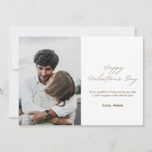 Elegant Simple Valentine's Day Photo Card