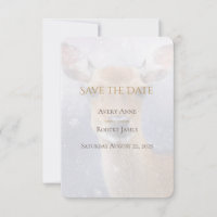 Elegant Simple Watercolor Deer Snow