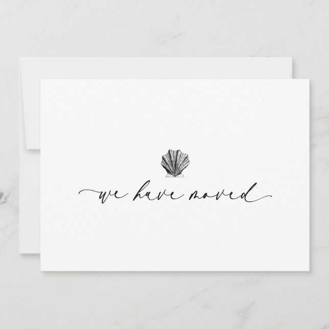 Elegant Simple We Have Moved Handwritten Script Thank You Card (Front)