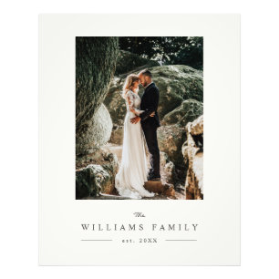 Elegant Simple Wedding Anniversary Photo Print
