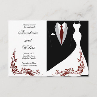 Elegant,simple wedding invitation,wedding dress invitation