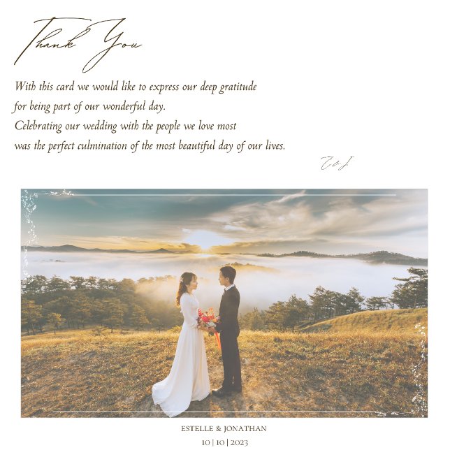 Elegant Simple Wedding  Thank You Cards (Creator Uploaded)