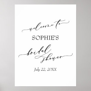 Elegant Simple Welcome to Bridal Shower Poster