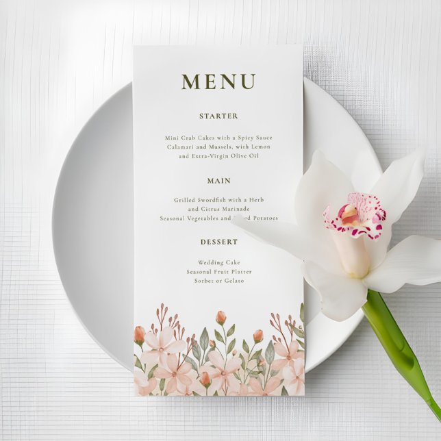 Elegant Simple Wildflower Menu (Creator Uploaded)