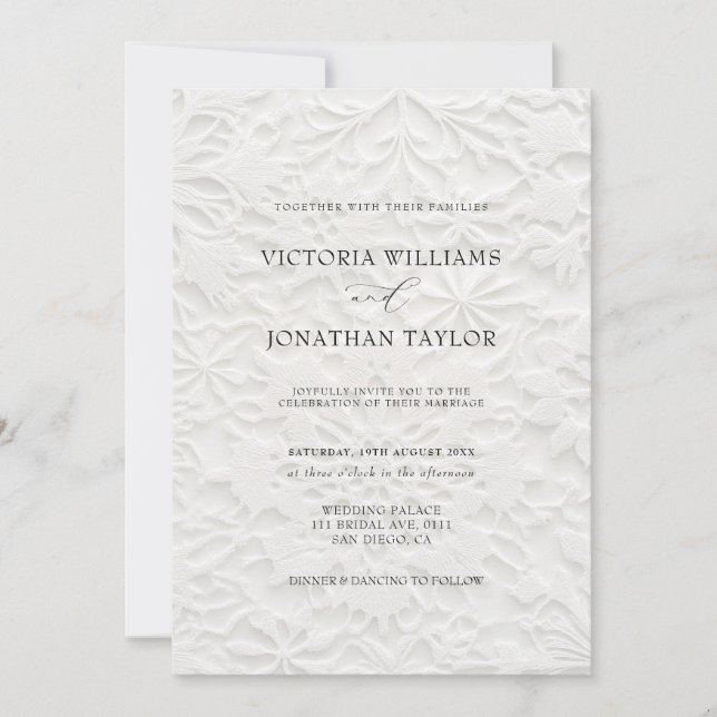 Elegant Simple Winter Wedding Invitation (Front)
