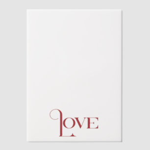 Elegant Simple Word Love Vellum Invitations