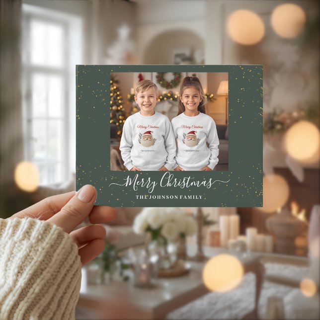 Elegant Single Photo Christmas Card (Creator Uploaded)