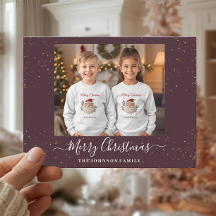 Elegant Single Photo Christmas Card
