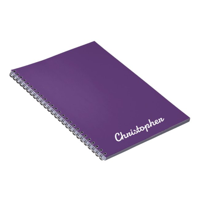 Elegant Single Solid Colour Minimalist  Notebook (Right Side)